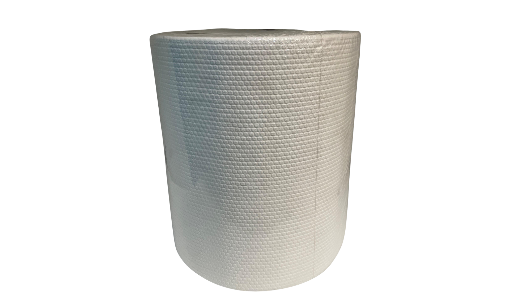 Heavy Embossed Hydroentangled Spunlace Roll (White) 12"x13" 475 Sheets